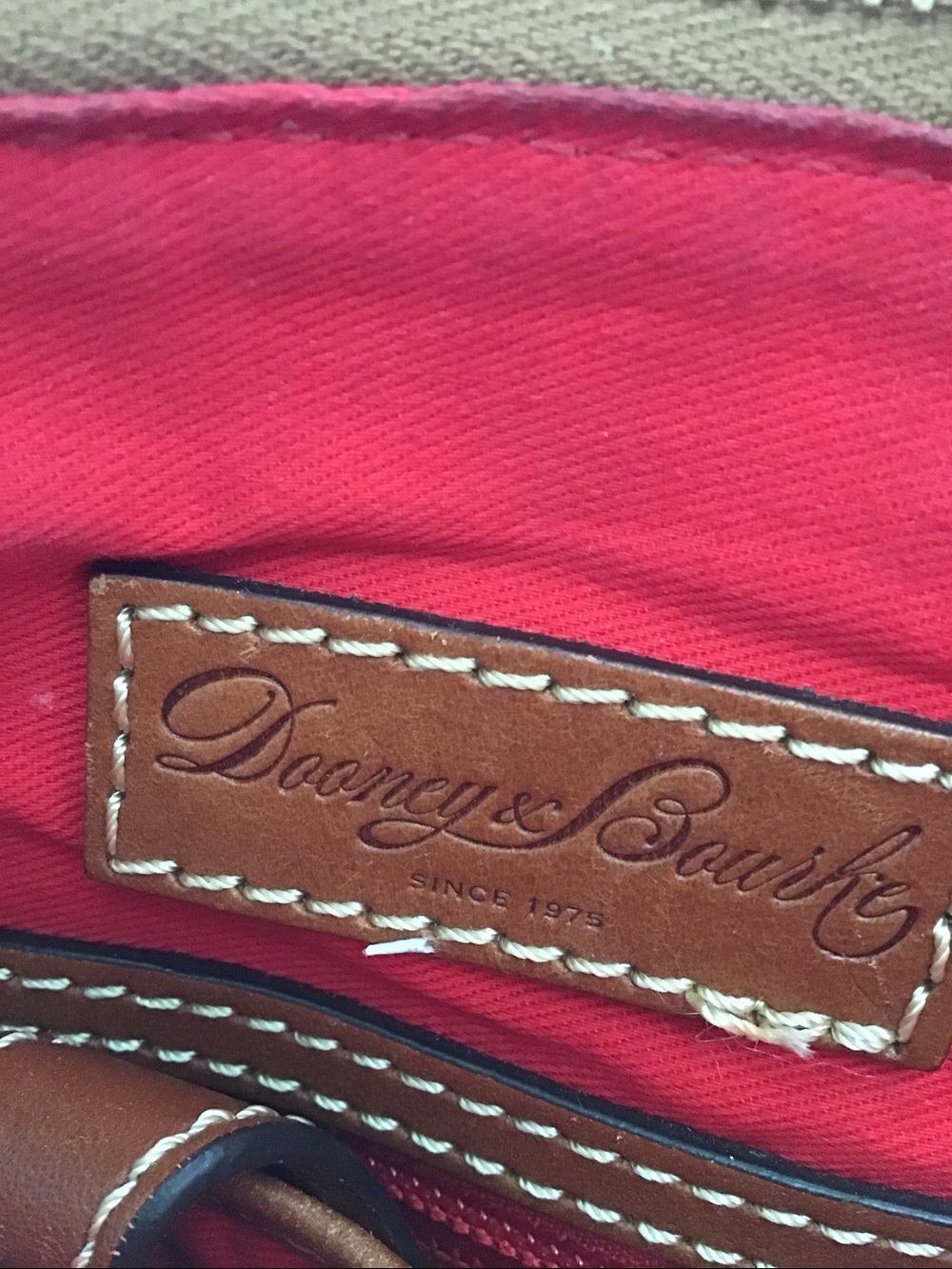 Dooney & Bourke Green Pebble Leather Crossbody with Brown Trim - Picture 13 of 14